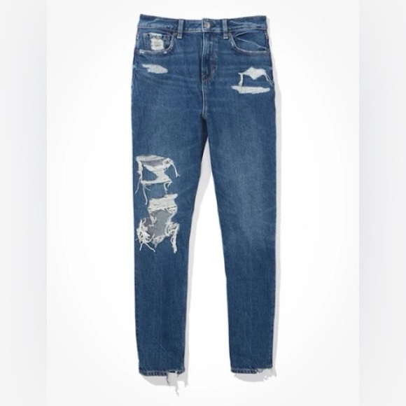 American Eagle Outfitters Denim - American Eagle Outfitters Blue Distressed Ankle Jeans